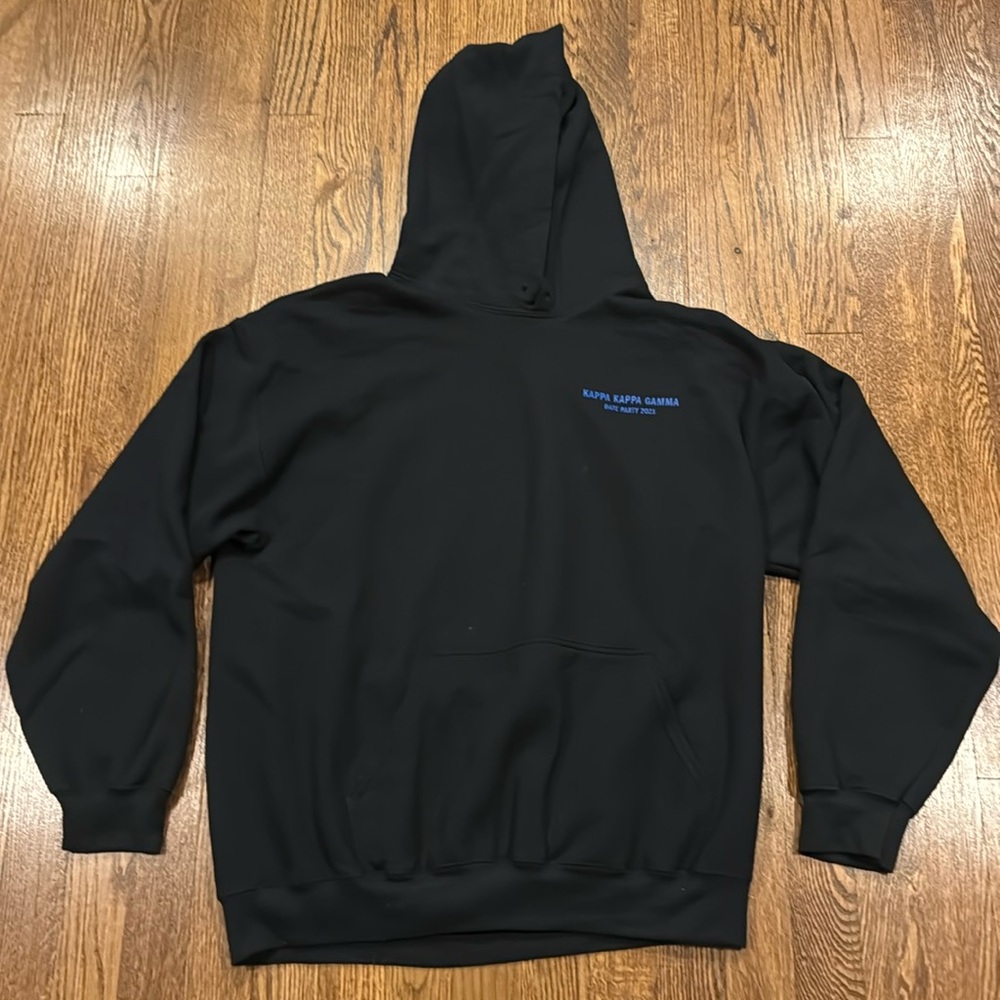 Custom Kappa kappa gamma black hoodie date party size large